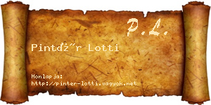 Pintér Lotti névjegykártya