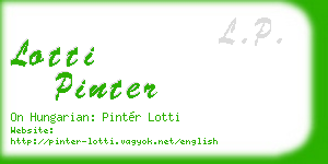 lotti pinter business card
